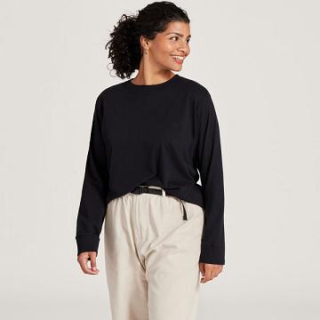 Allbirds Allgood Bomulds Long Sleeve T Shirts Dame Sort | DK4315FM