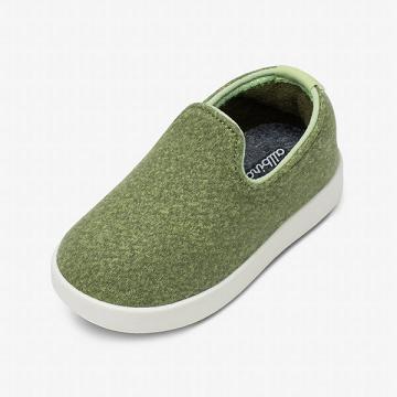 Allbirds Smallbirds Uld Loungers Slip On Sko Børn Olivengrøn | DK4180LH