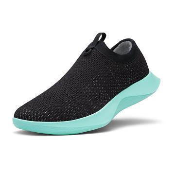 Allbirds Tree Dasher Relay Slip On Sko Herre Sort Mintgrønne | DK4936AP