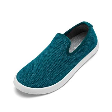 Allbirds Tree Loungers Slip On Sko Herre Turkis Hvide | DK4948NB