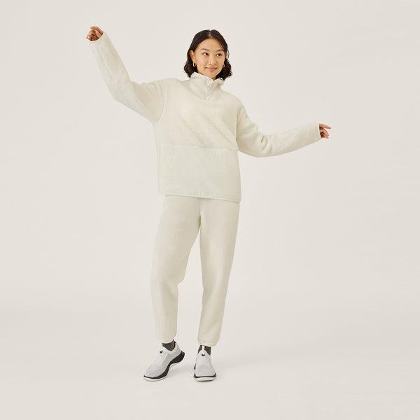 Allbirds Fluff Fleece Bukser Dame Hvide | DK4290FM