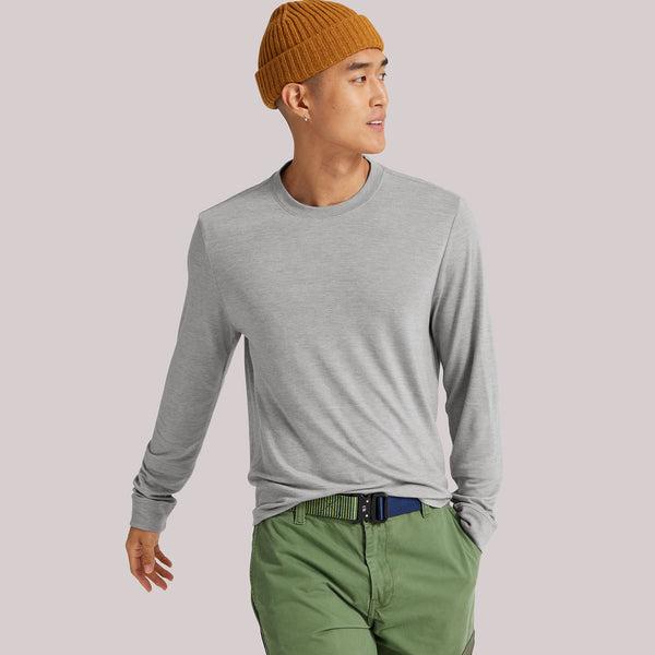 Allbirds Long Sleeve Sea T Shirts Herre Grå | DK4772MA