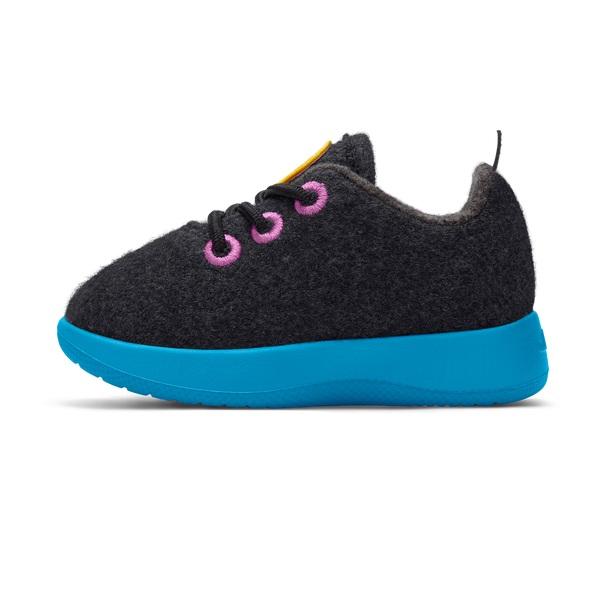 Allbirds Smallbirds Uld Runner Sneakers Børn Blå Sort | DK4192IS