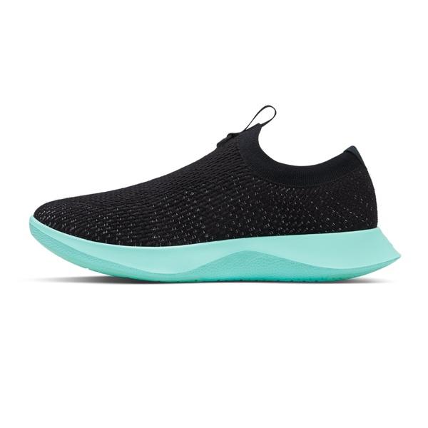 Allbirds Tree Dasher Relay Sneakers Dame Sort Mintgrønne | DK4582UT